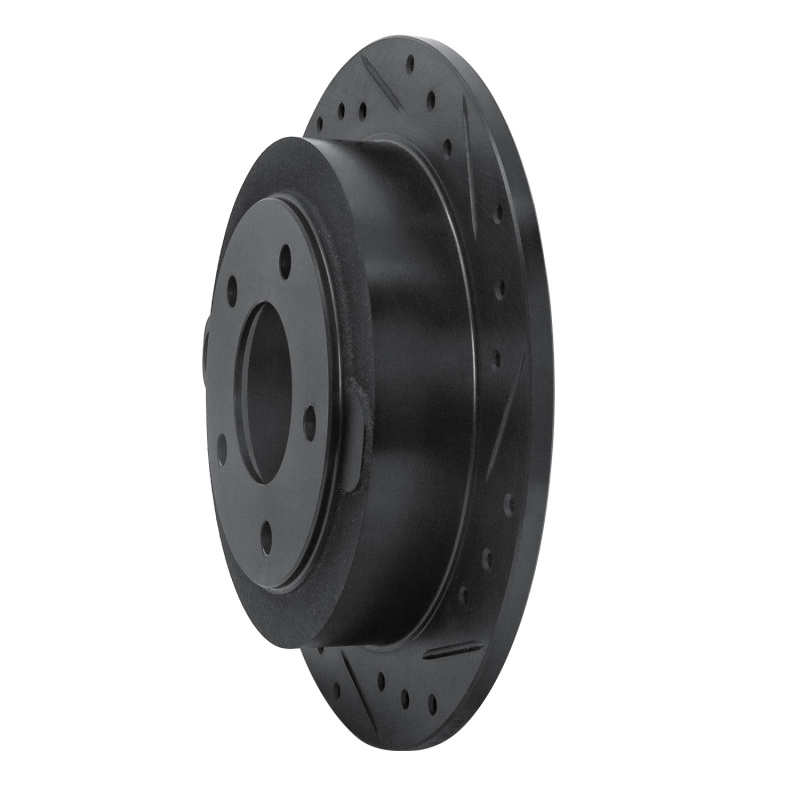 Picture of R1 95-02 Mazda Millenia Rear Right Drilled & Slotted Black Brake Rotor
