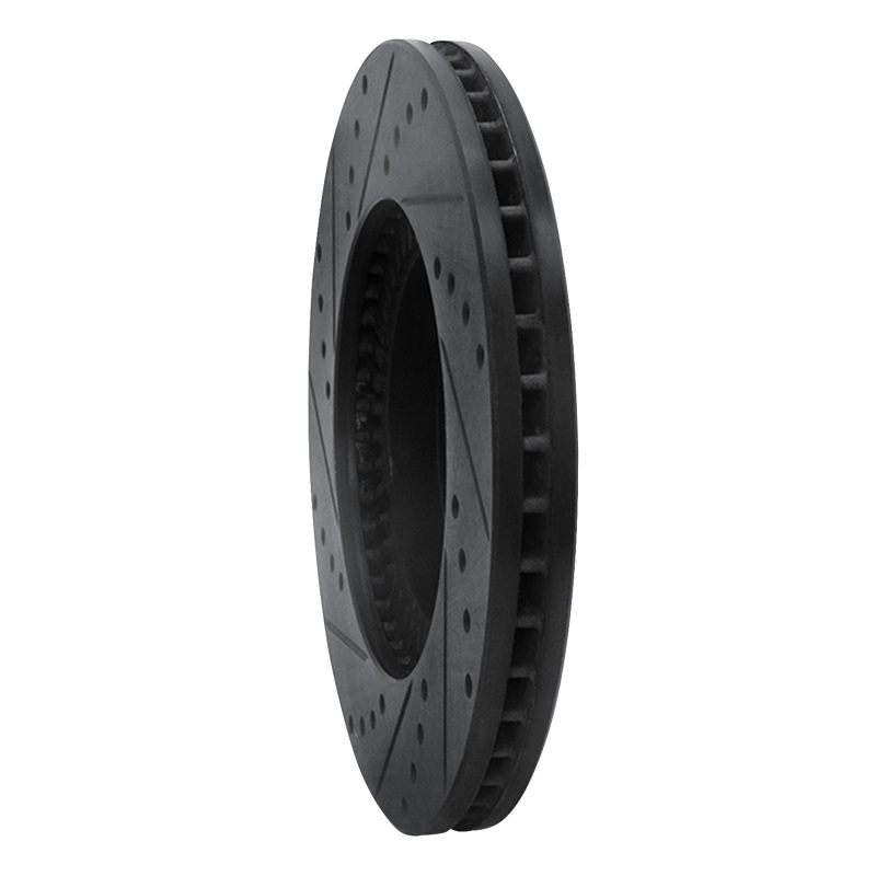 Picture of R1 01-02 Mazda Millenia Front Right Drilled & Slotted Black Brake Rotor