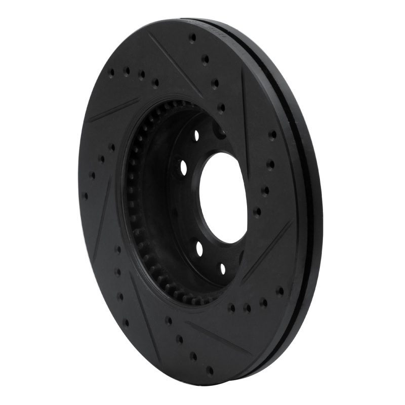 Picture of R1 03-05 Mazda 6 Front Left Drilled & Slotted Black Brake Rotor