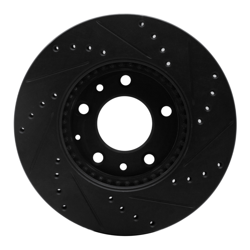 Picture of R1 03-05 Mazda 6 Front Left Drilled & Slotted Black Brake Rotor