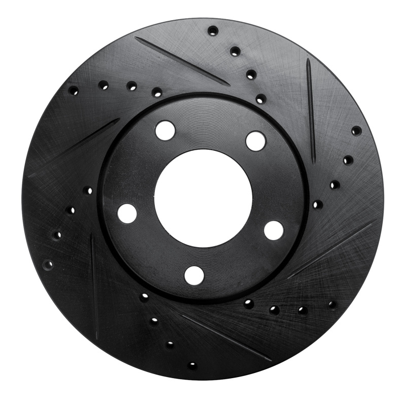 Picture of R1 04-13 Mazda 3 Front Right Drilled & Slotted Black Brake Rotor
