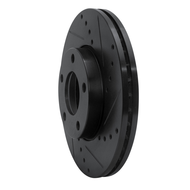 Picture of R1 04-13 Mazda 3 Front Right Drilled & Slotted Black Brake Rotor