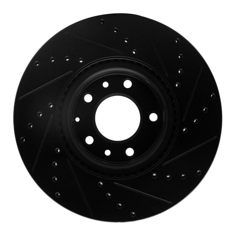Picture of R1 06-07 Mazda 6 Front Left Drilled & Slotted Black Brake Rotor