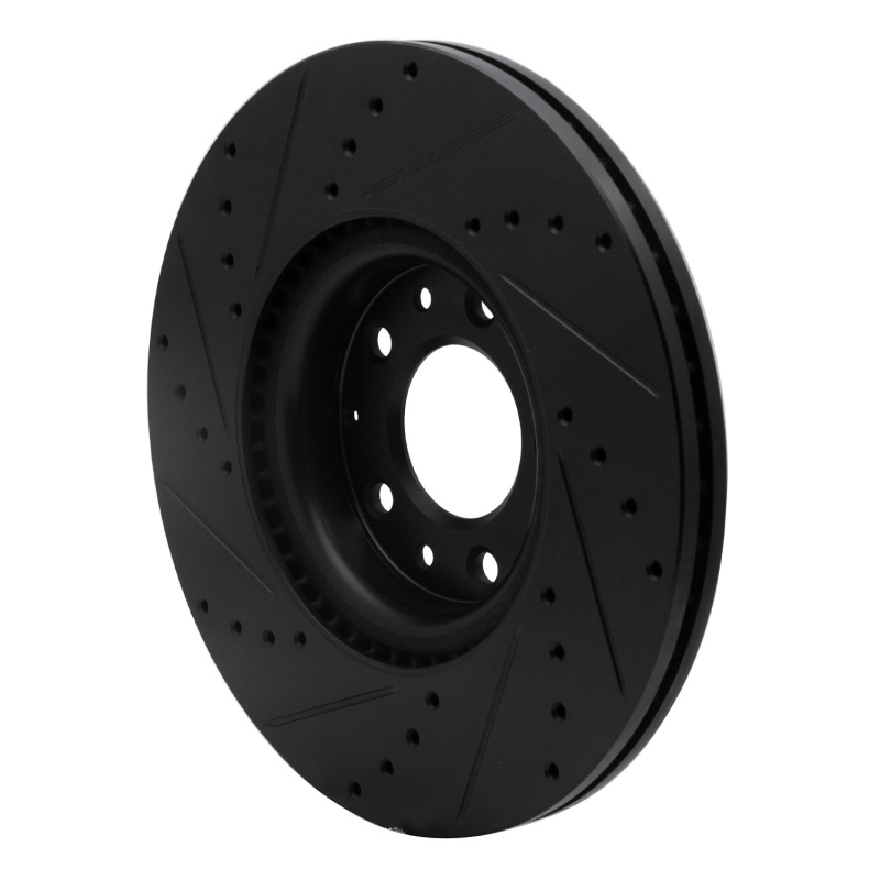Picture of R1 06-07 Mazda 6 Front Right Drilled & Slotted Black Brake Rotor