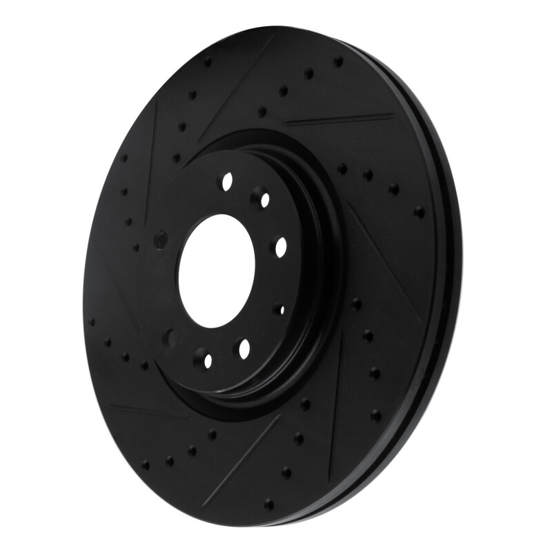 Picture of R1 06-07 Mazda 6 Front Left Drilled & Slotted Black Brake Rotor