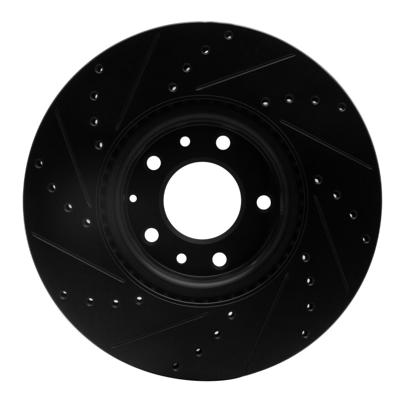 Picture of R1 06-07 Mazda 6 Front Right Drilled & Slotted Black Brake Rotor