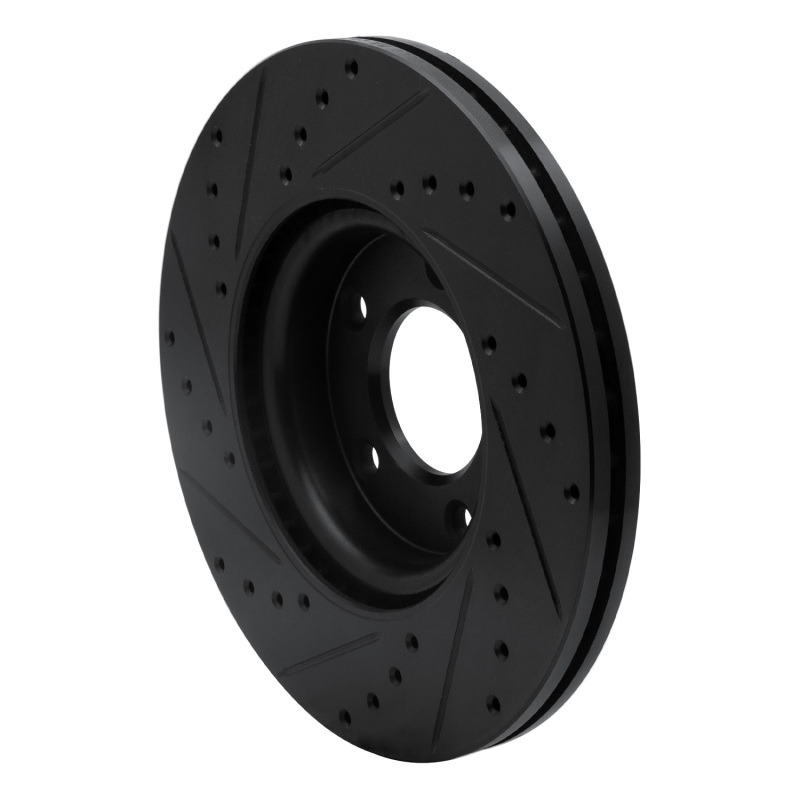 Picture of R1 04-15 Mazda 5 Front Right Drilled & Slotted Black Brake Rotor