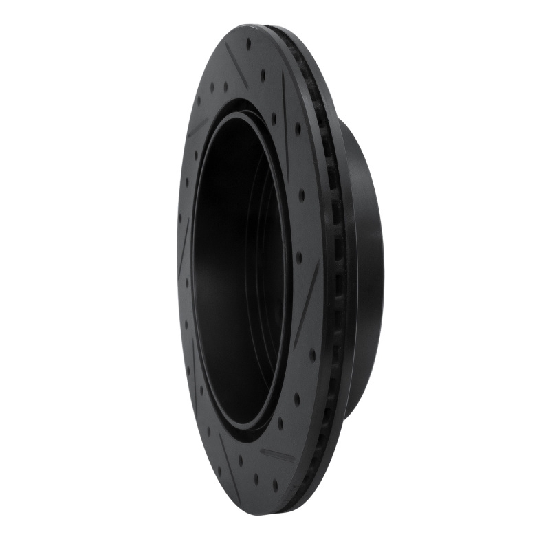 Picture of R1 07-12 Ford Edge Rear Left Drilled & Slotted Black Brake Rotor