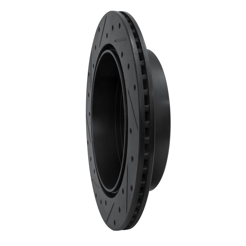 Picture of R1 07-12 Ford Edge Rear Right Drilled & Slotted Black Brake Rotor