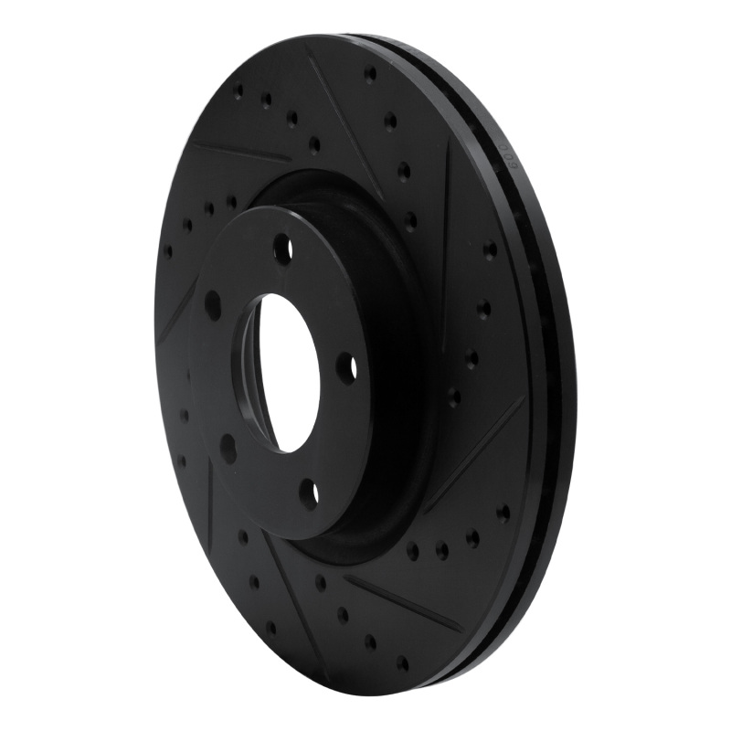 Picture of R1 04-15 Mazda 5 Front Right Drilled & Slotted Black Brake Rotor