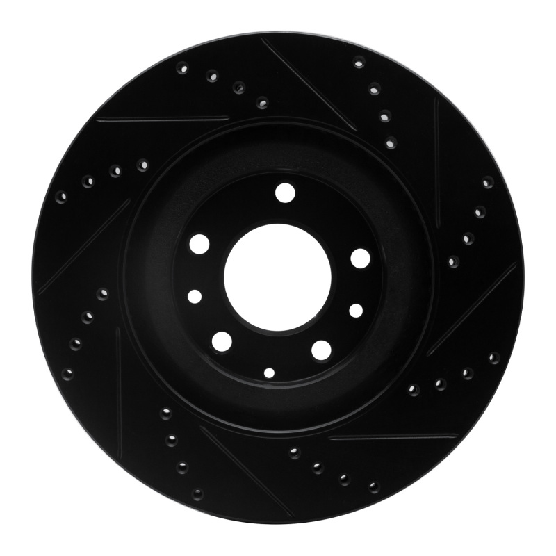 Picture of R1 07-15 Mazda CX-9 Front Left Drilled & Slotted Black Brake Rotor