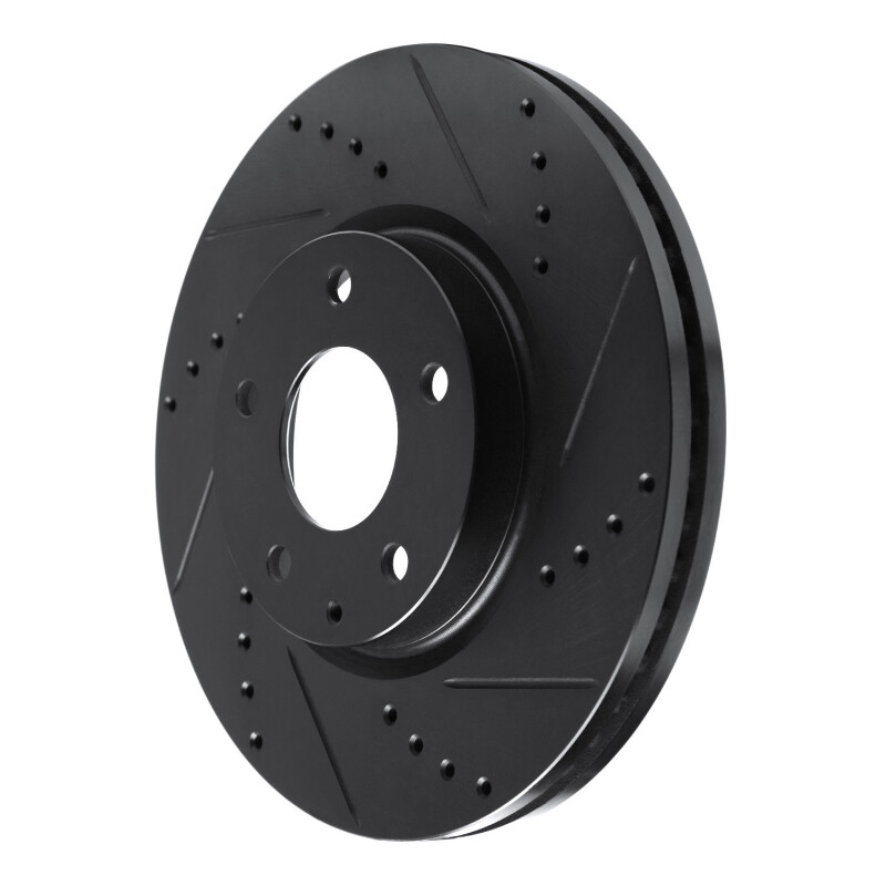 Picture of R1 13-19 Mazda 6 Front Right Drilled & Slotted Black Brake Rotor