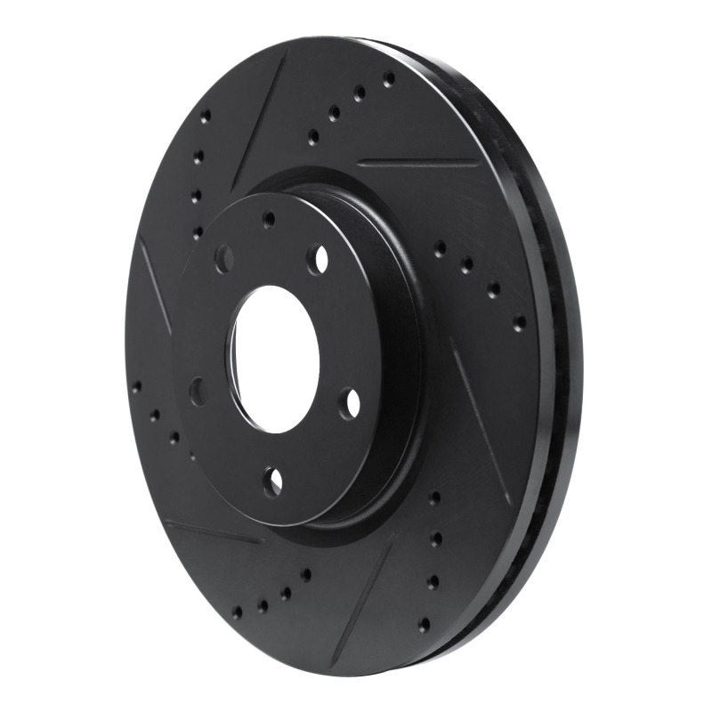 Picture of R1 13-19 Mazda 6 Front Left Drilled & Slotted Black Brake Rotor
