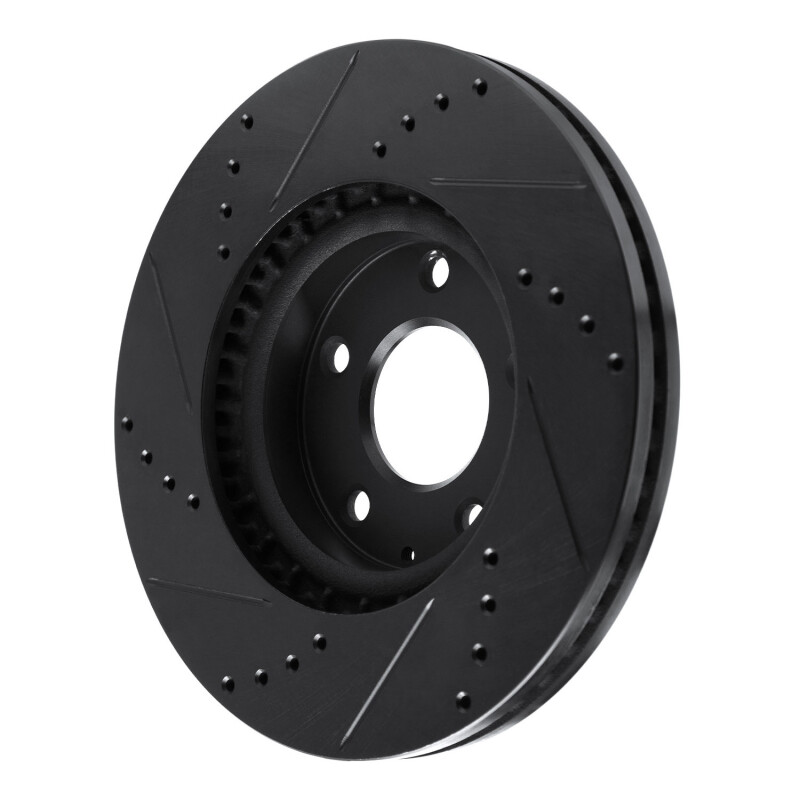 Picture of R1 13-19 Mazda 6 Front Right Drilled & Slotted Black Brake Rotor