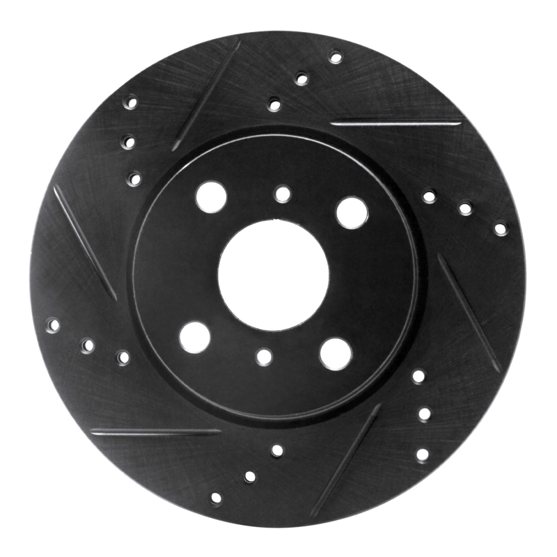 Picture of R1 12-15 Scion IQ Front Left Drilled & Slotted Black Brake Rotor