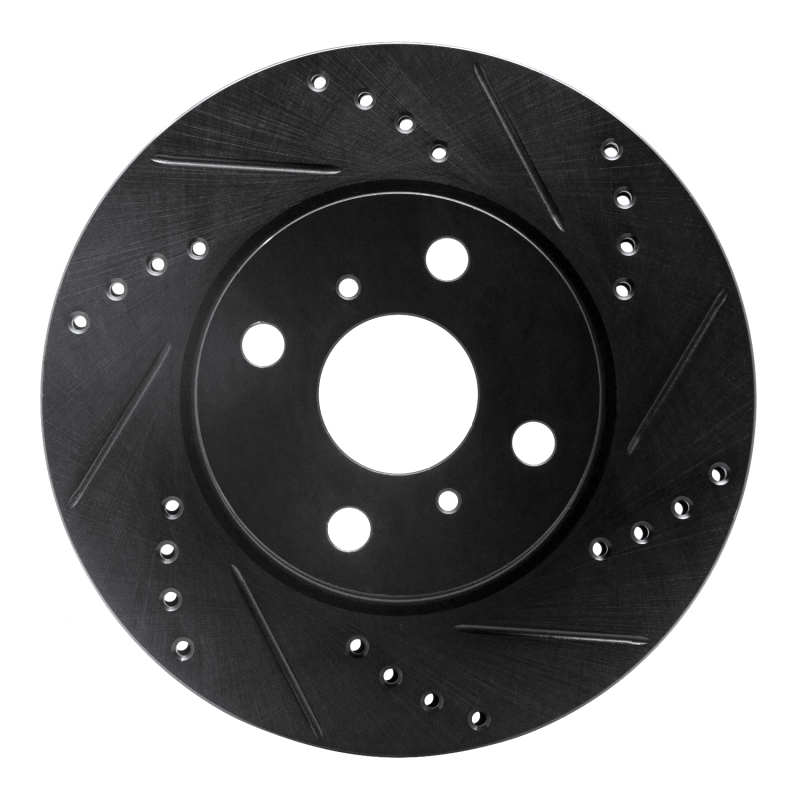 Picture of R1 12-15 Scion IQ Front Right Drilled & Slotted Black Brake Rotor