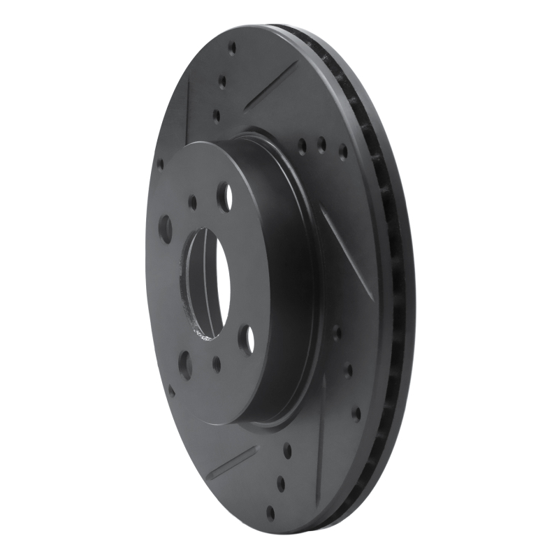 Picture of R1 12-15 Scion IQ Front Left Drilled & Slotted Black Brake Rotor