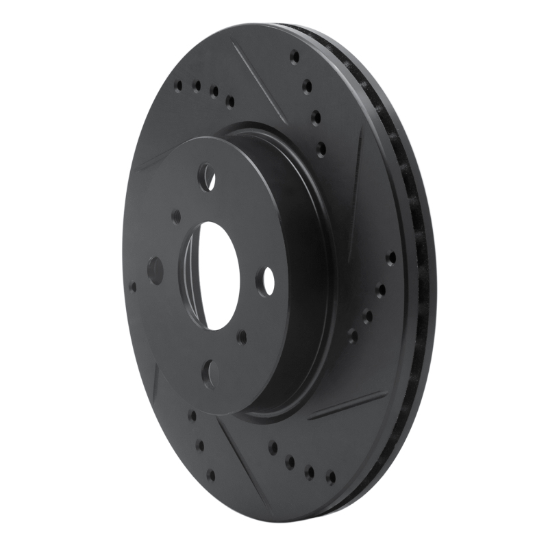Picture of R1 12-15 Scion IQ Front Right Drilled & Slotted Black Brake Rotor