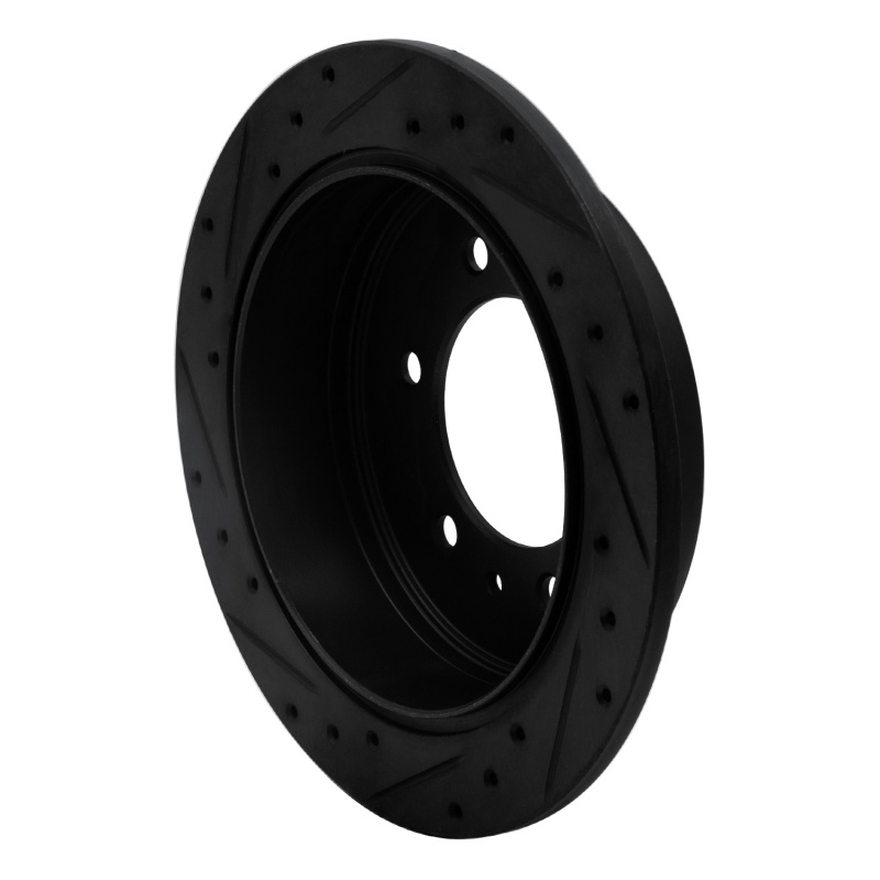 Picture of R1 06-10 Hummer H3 Rear Right Drilled & Slotted Black Brake Rotor