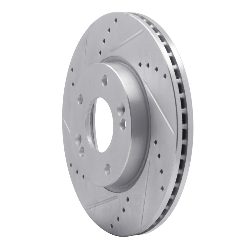 Picture of R1 11-25 Hyundai Veloster Front Left Drilled & Slotted Silver Brake Rotor