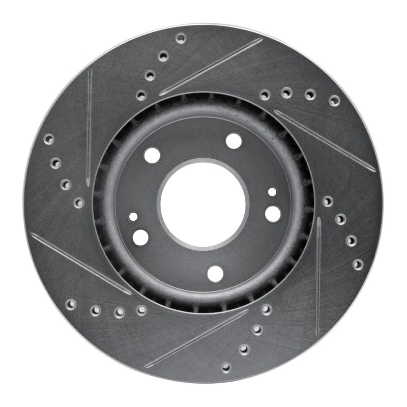 Picture of R1 11-25 Hyundai Venue Front Right Drilled & Slotted Silver Brake Rotor