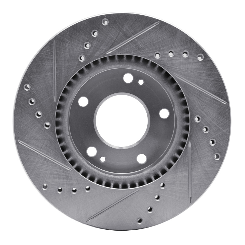 Picture of R1 03-13 Hyundai Sonata Front Right Drilled & Slotted Silver Brake Rotor