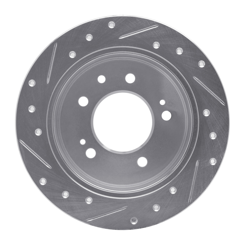 Picture of R1 07-10 Hyundai Elantra Rear Right Drilled & Slotted Silver Brake Rotor