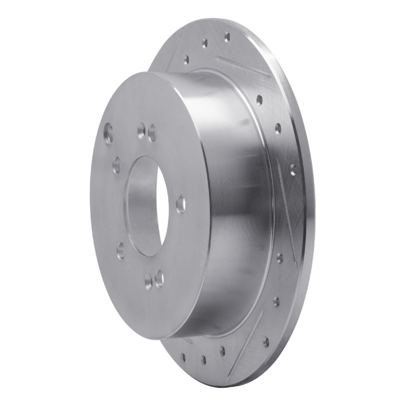 Picture of R1 01-16 Hyundai Santa Fe Rear Left Drilled & Slotted Silver Brake Rotor