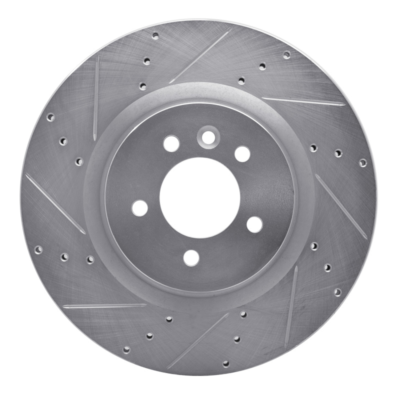Picture of R1 06-17 Land Rover Discovery Front Left Drilled & Slotted Silver Brake Rotor