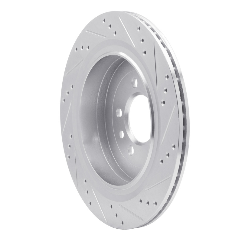 Picture of R1 05-16 Land Rover Discovery (Latin America) Rear Left Drilled & Slotted Silver Brake Rotor