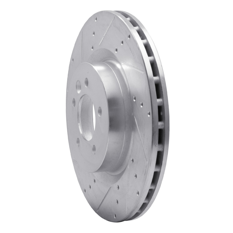Picture of R1 06-17 Land Rover Discovery Front Left Drilled & Slotted Silver Brake Rotor