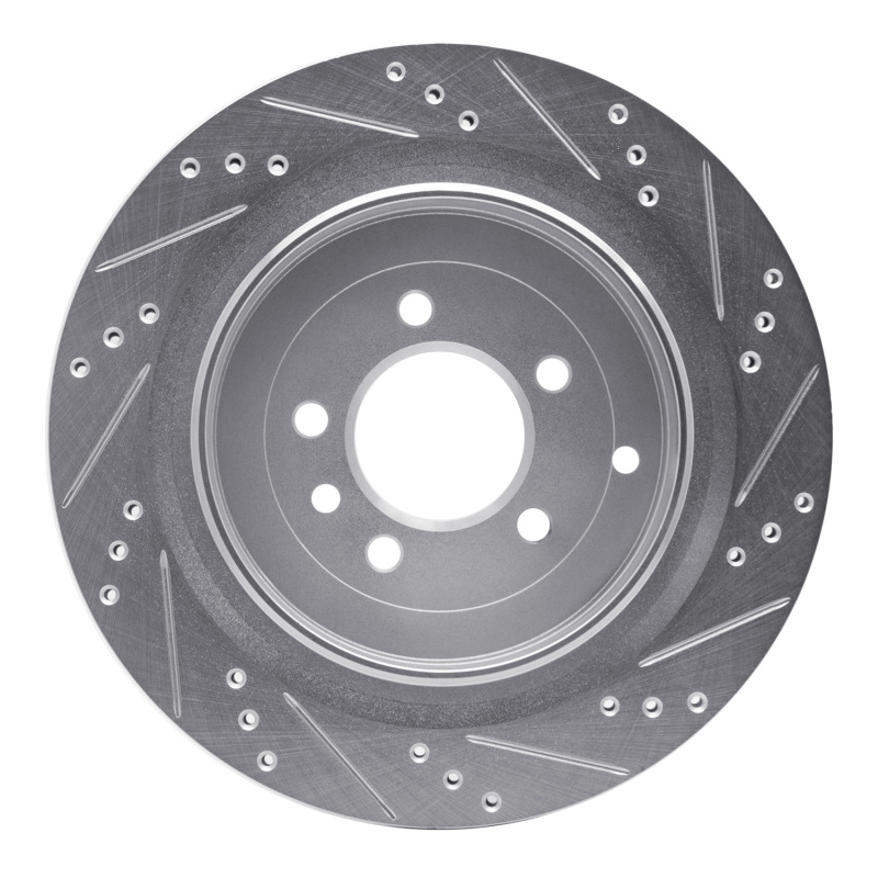 Picture of R1 05-16 Land Rover Discovery (Latin America) Rear Left Drilled & Slotted Silver Brake Rotor