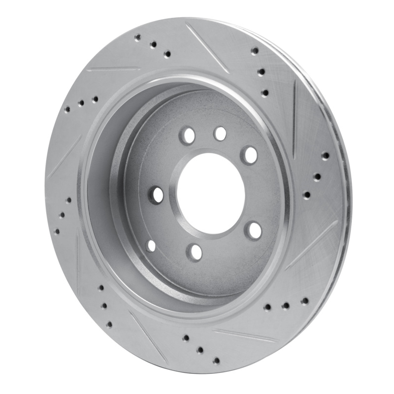 Picture of R1 05-07 Land Rover LR3 Rear Left Drilled & Slotted Silver Brake Rotor