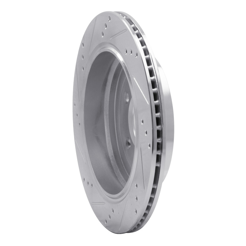 Picture of R1 05-07 Land Rover LR3 Rear Right Drilled & Slotted Silver Brake Rotor