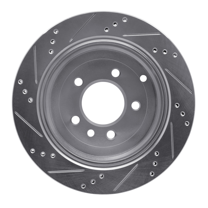 Picture of R1 05-07 Land Rover LR3 Rear Right Drilled & Slotted Silver Brake Rotor