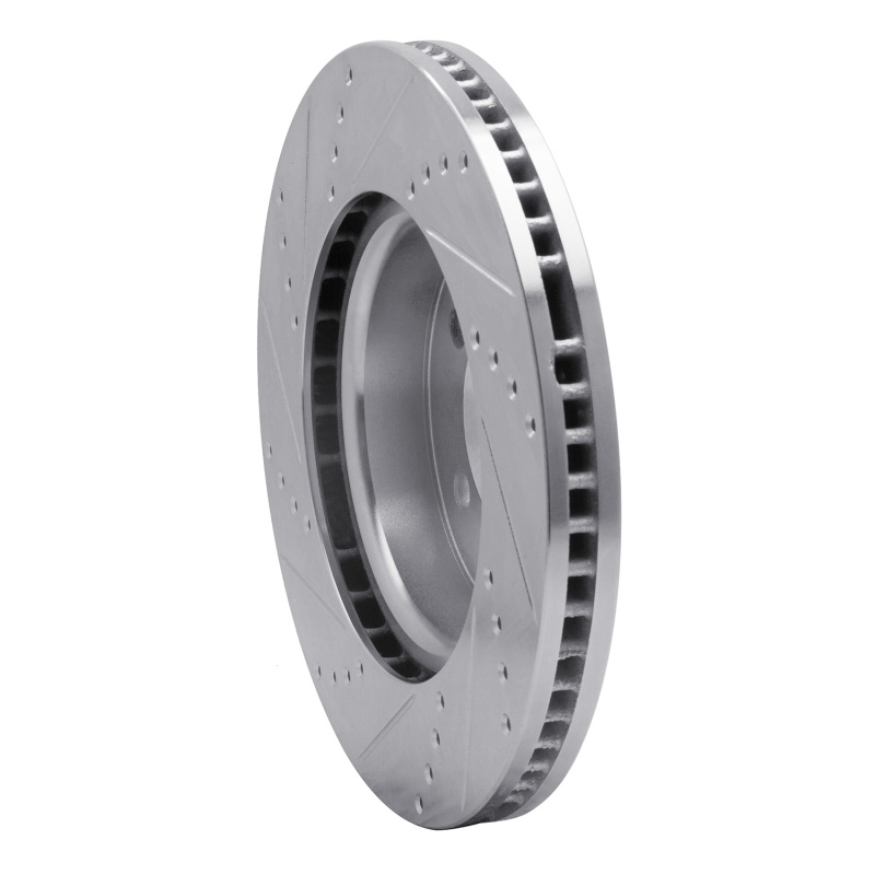 Picture of R1 05-07 Land Rover LR3 Front Right Drilled & Slotted Silver Brake Rotor