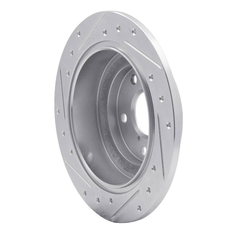 Picture of R1 90-08 Saab 9-2X Rear Right Drilled & Slotted Silver Brake Rotor
