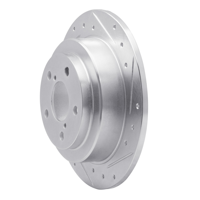 Picture of R1 90-08 Saab 9-2X Rear Right Drilled & Slotted Silver Brake Rotor