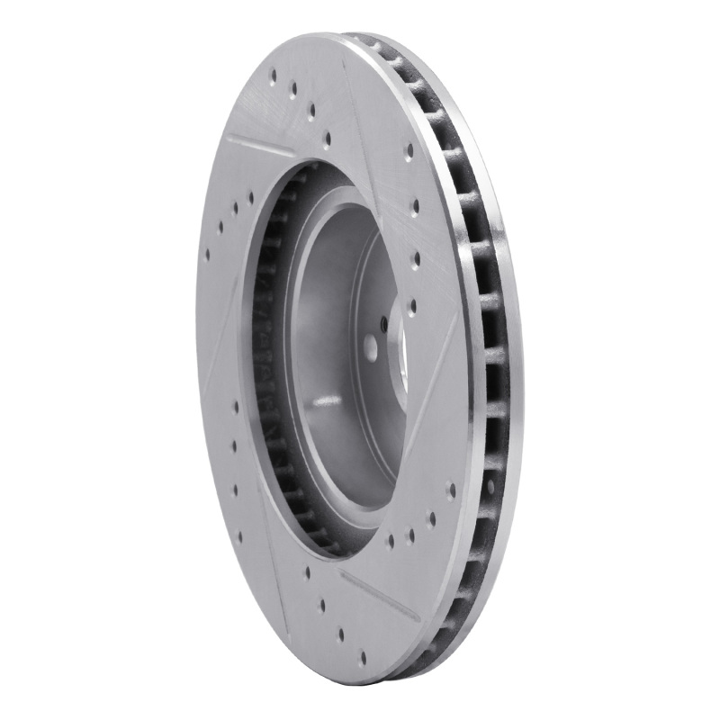 Picture of R1 90-16 Saab 9-2X Front Left Drilled & Slotted Silver Brake Rotor