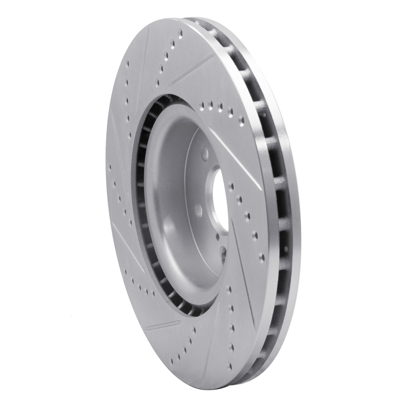 Picture of R1 03-25 Subaru BRZ Front Right Drilled & Slotted Silver Brake Rotor