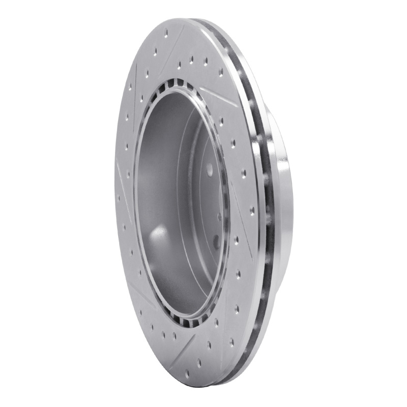 Picture of R1 08-20 Subaru WRX STI Rear Right Drilled & Slotted Silver Brake Rotor