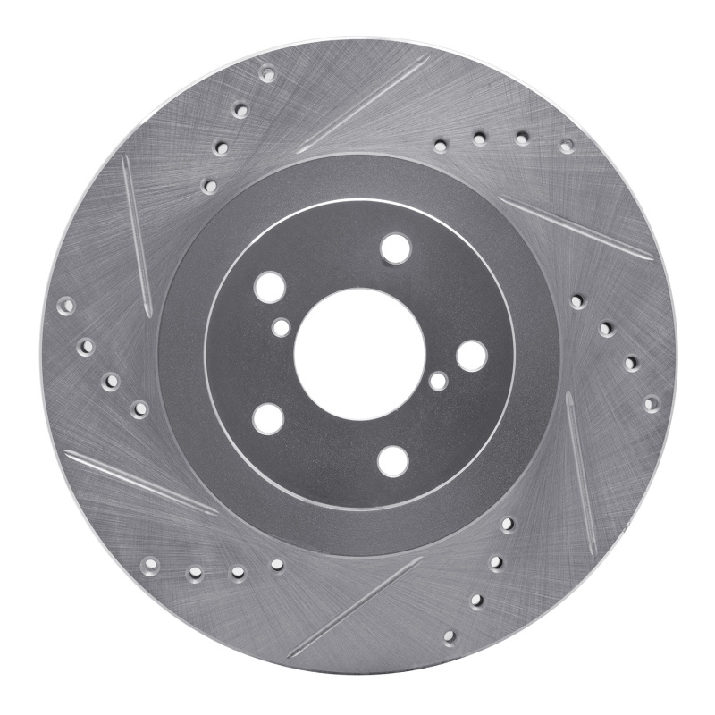 Picture of R1 01-08 Saab 9-2X Front Left Drilled & Slotted Silver Brake Rotor