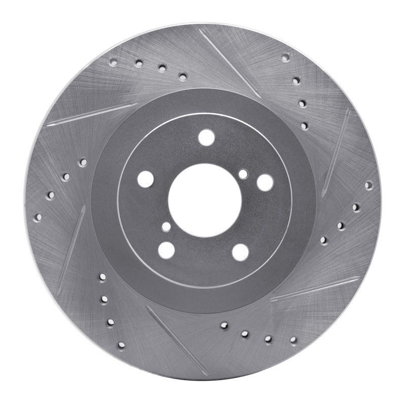 Picture of R1 01-08 Saab 9-2X Front Right Drilled & Slotted Silver Brake Rotor