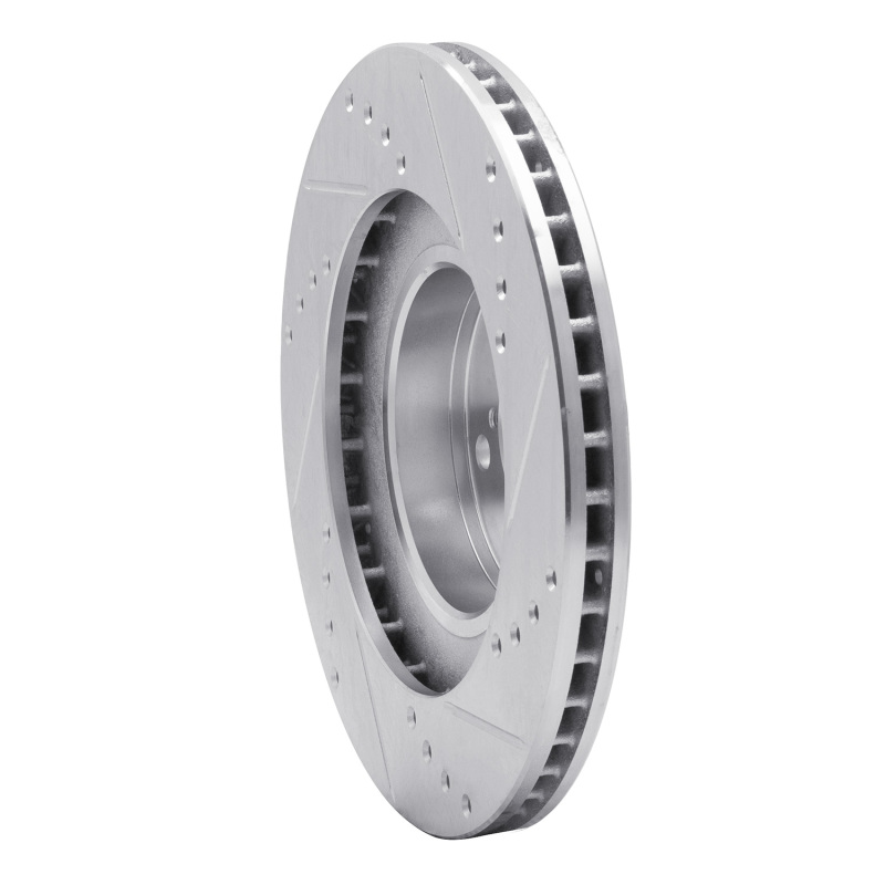 Picture of R1 01-08 Saab 9-2X Front Left Drilled & Slotted Silver Brake Rotor