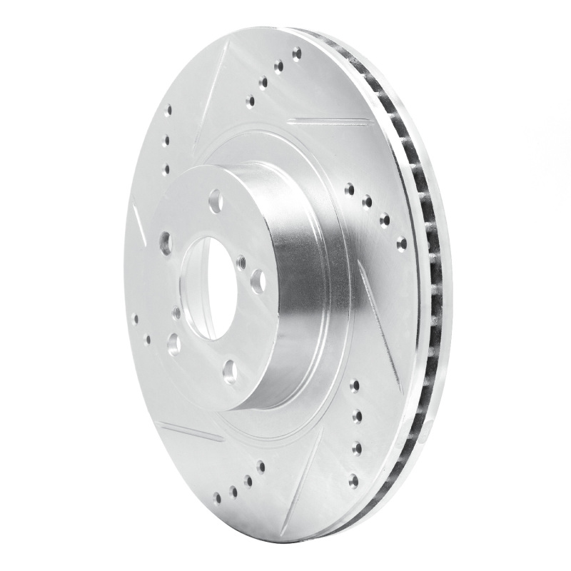 Picture of R1 04-25 Scion FR-S Front Left Drilled & Slotted Silver Brake Rotor