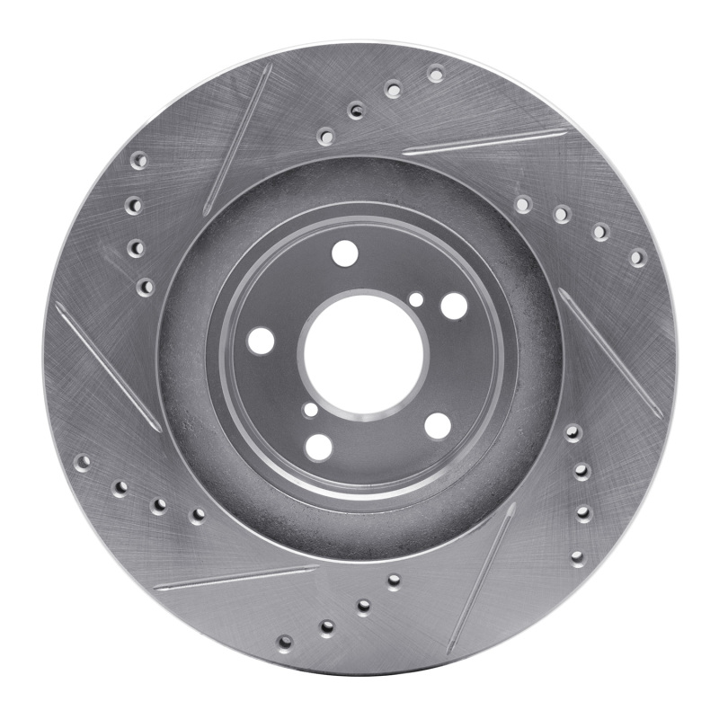 Picture of R1 01-08 Saab 9-2X Front Right Drilled & Slotted Silver Brake Rotor