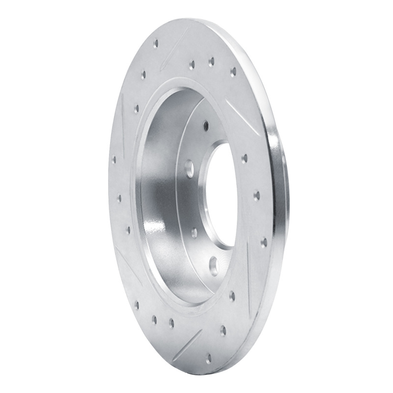 Picture of R1 04-09 Kia Spectra Rear Right Drilled & Slotted Silver Brake Rotor