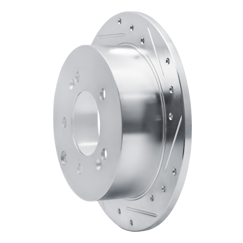 Picture of R1 10-13 Kia Forte5 Rear Right Drilled & Slotted Silver Brake Rotor