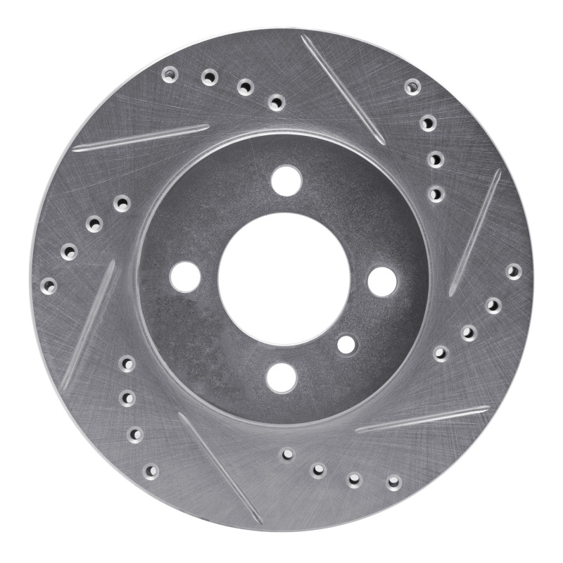 Picture of R1 84-91 BMW 325 Front Right Drilled & Slotted Silver Brake Rotor
