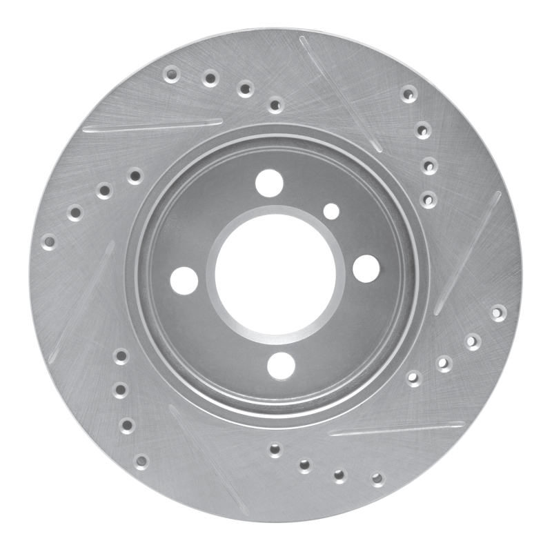 Picture of R1 84-91 BMW 325IX Front Left Drilled & Slotted Silver Brake Rotor